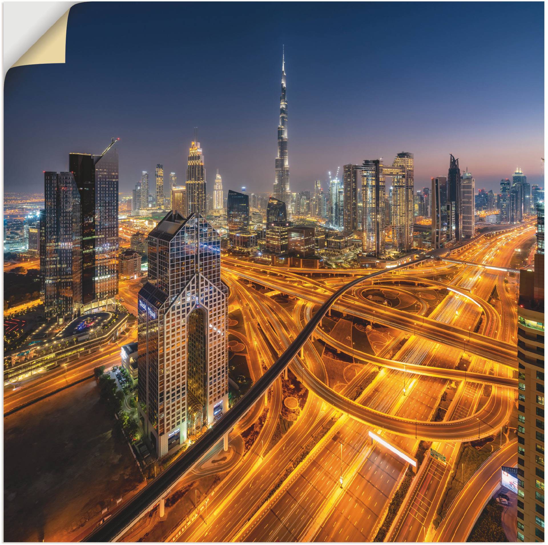 Artland Wandbild »Skyline Dubai«, Bilder von Asien, (1 St.) von Artland