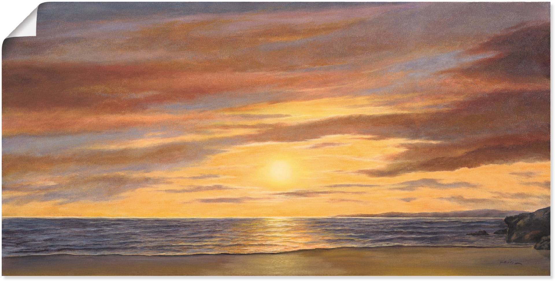 Artland Wandbild »Sonne am Strand«, Strand, (1 St.), als Alubild, Outdoorbild, Leinwandbild, Poster, Wandaufkleber Artland Wandbild »Sonne am Strand«, Strand, (1 St.), als Alubild, Outdoorbild, Leinwandbild, Poster, Wandaufkleber von Artland
