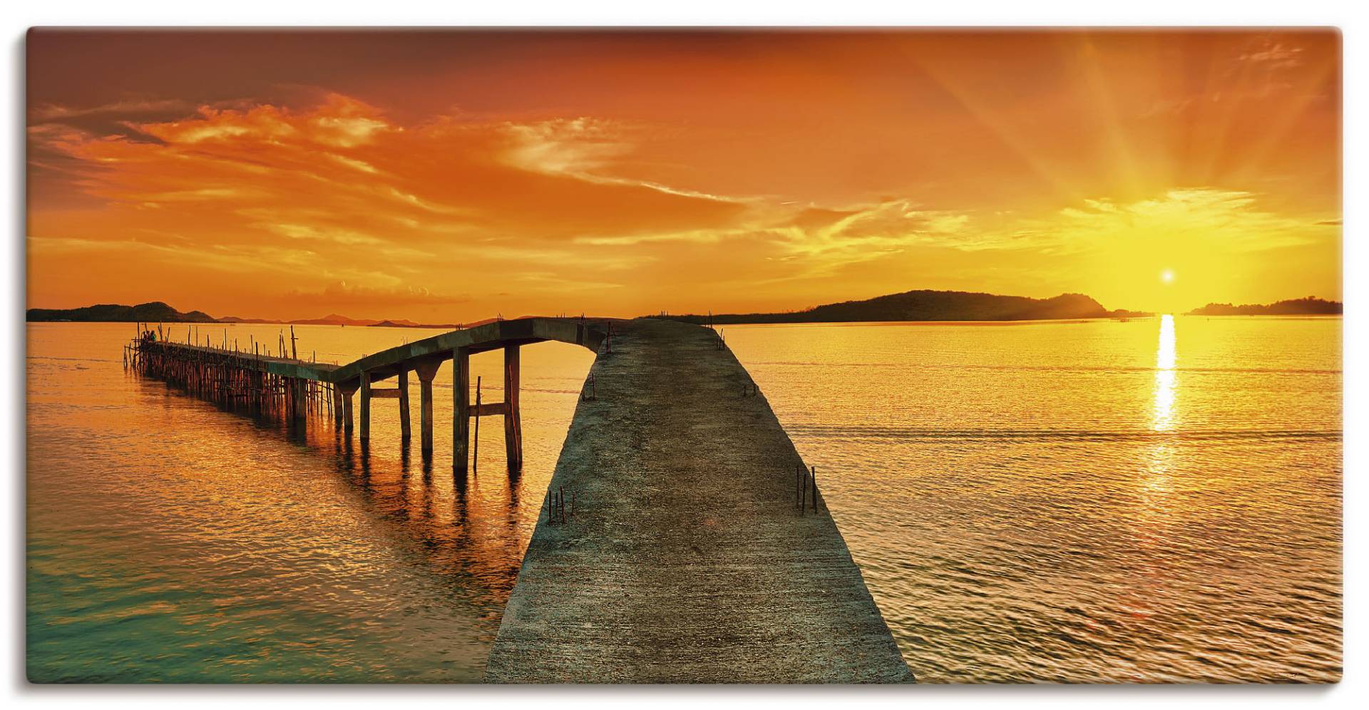 Artland Wandbild »Sonnenaufgang über dem Meer«, Gewässer, (1 St.) von Artland