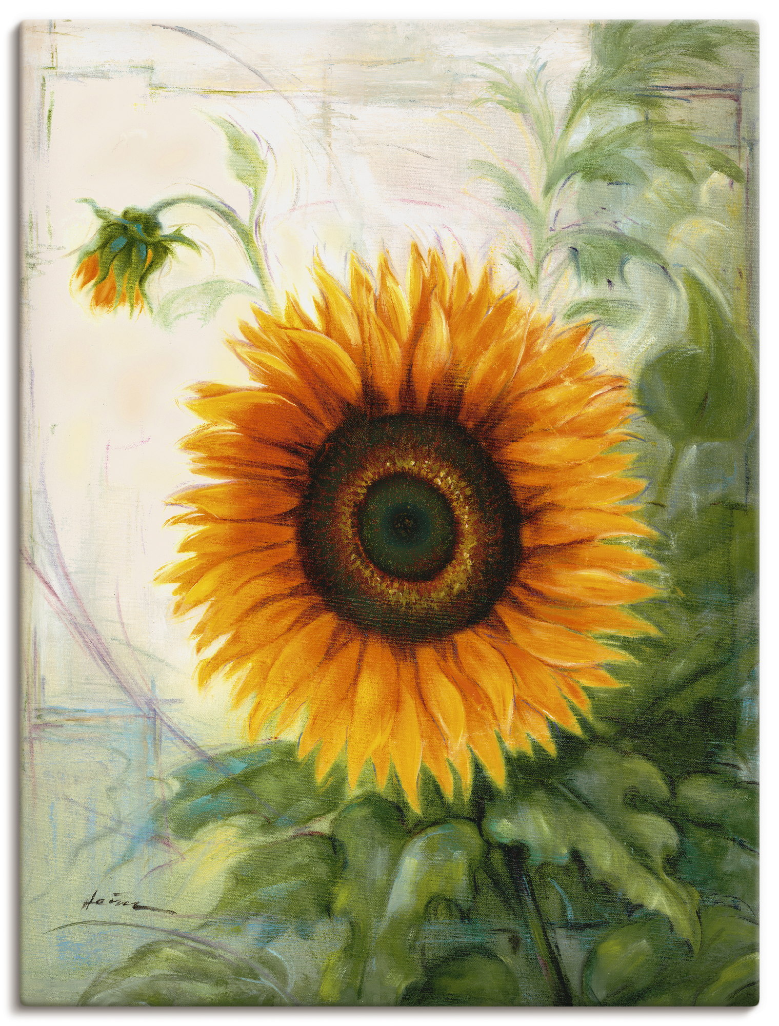 Artland Leinwandbild »Sonnenblume«, Blumen, (1 St.), auf Keilrahmen gespannt von Artland