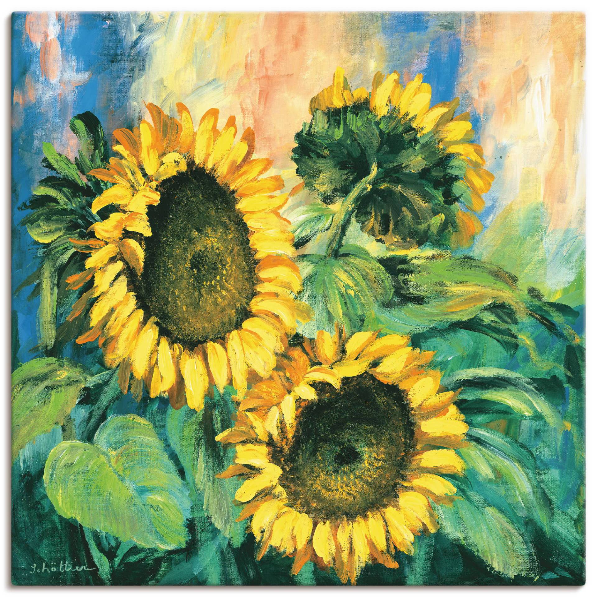 Artland Leinwandbild »Sonnenblumen II«, Blumen, (1 St.) von Artland