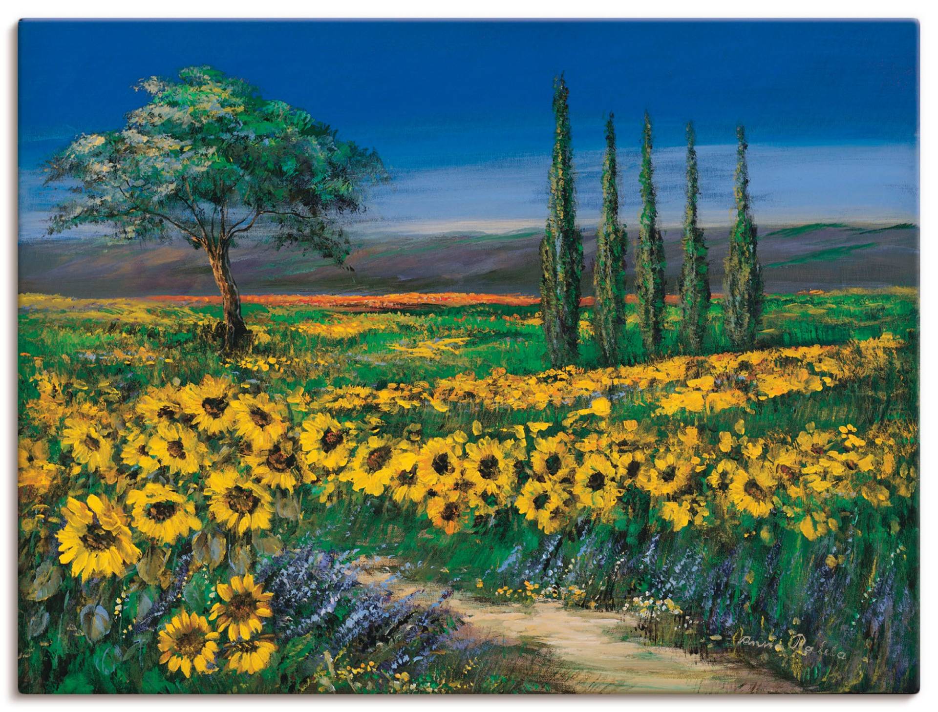 Artland Leinwandbild »Sonnenblumenfeld«, Blumen, (1 St.) von Artland