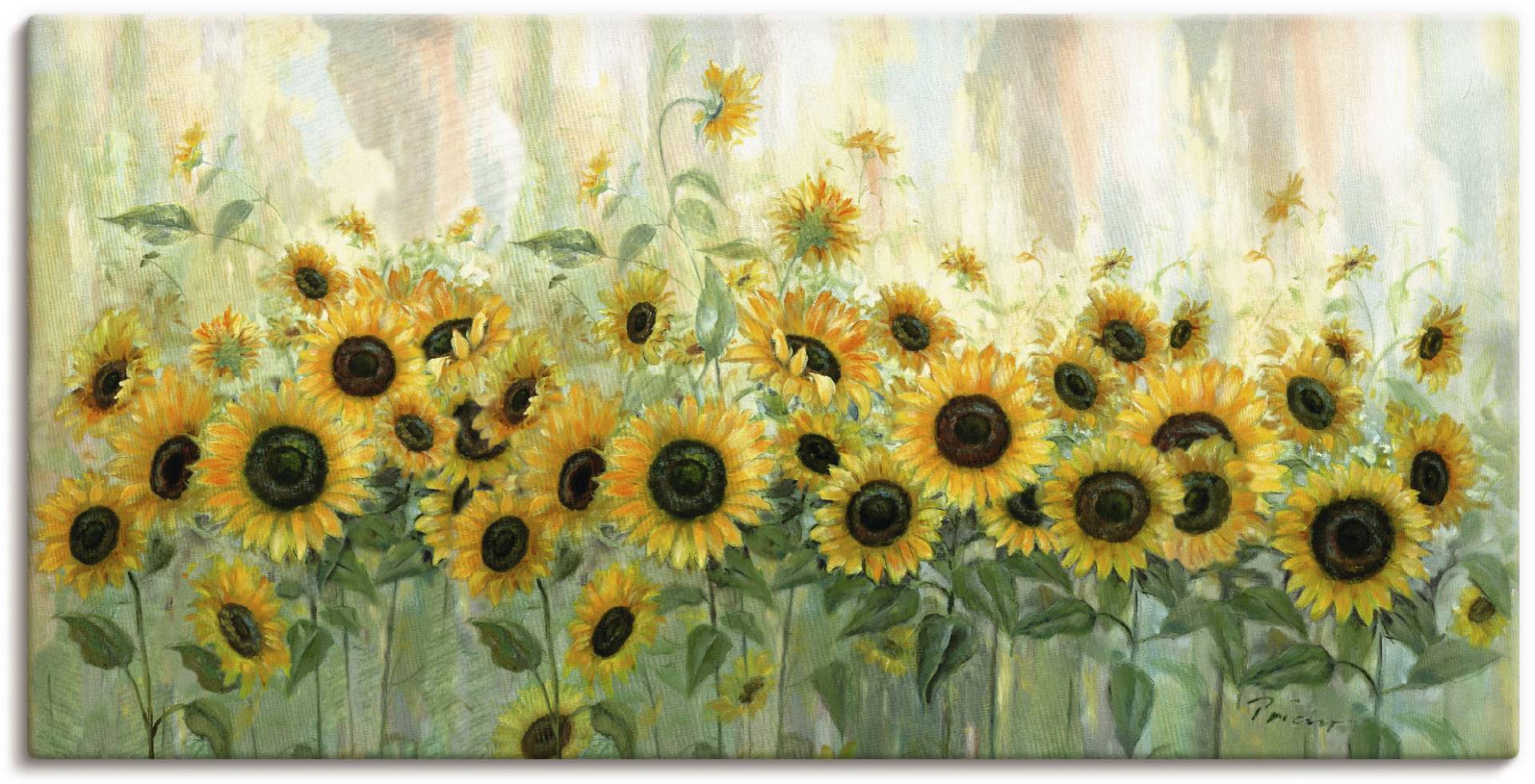 Artland Wandbild »Sonnenblumenwiese«, Blumen, (1 St.), als Leinwandbild, Wandaufkleber in verschied. Grössen von Artland