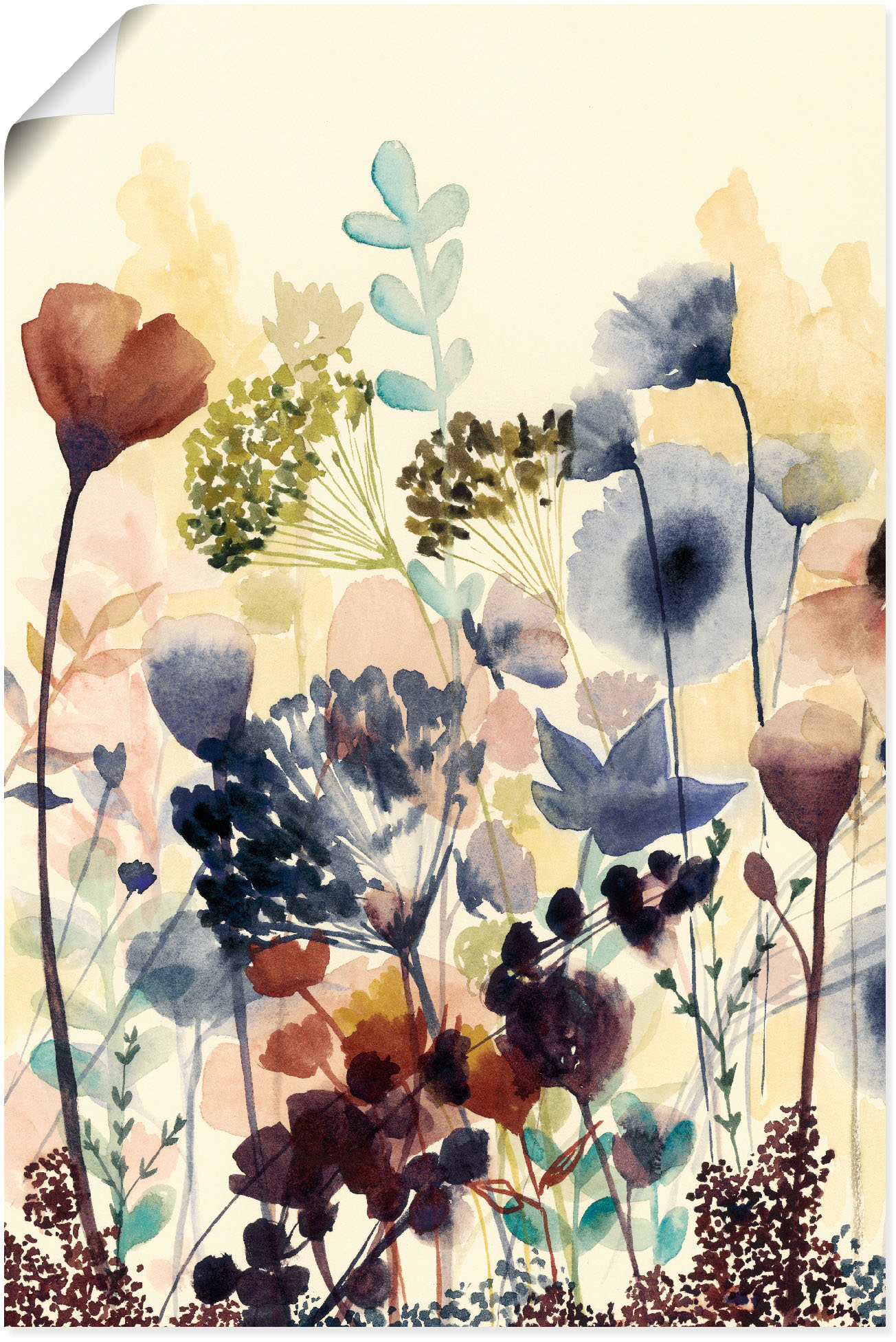 Artland Wandbild »Sonnengetrocknete Blüten I«, Blumenwiese, (1 St.) von Artland