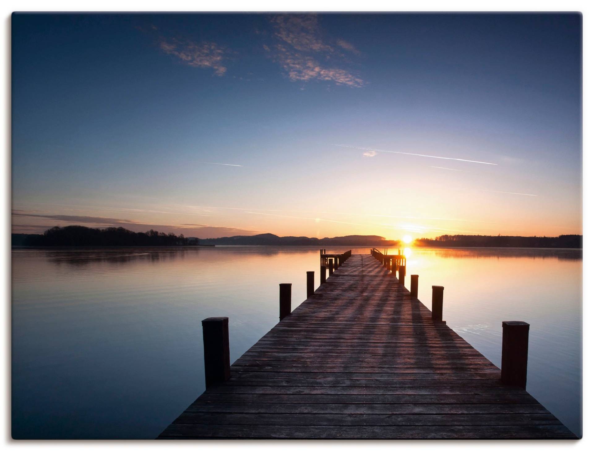 Artland Leinwandbild »Sonnenstrahlen - Sonnenuntergang«, Gewässer, (1 St.) von Artland