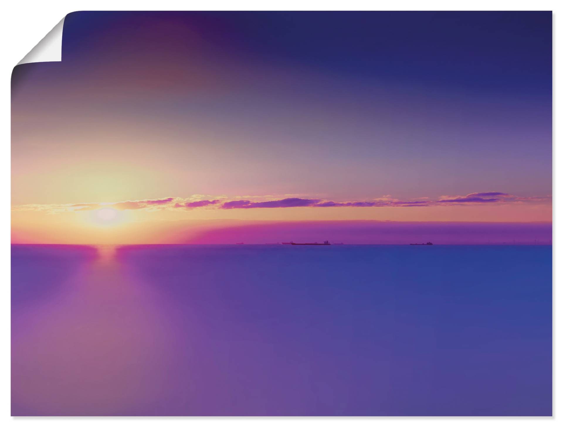 Artland Wandbild »Sonnenuntergang Atlantischer Ozean«, Gewässer, (1 St.), als Alubild, Leinwandbild, Wandaufkleber oder Poster in versch. Grössen von Artland