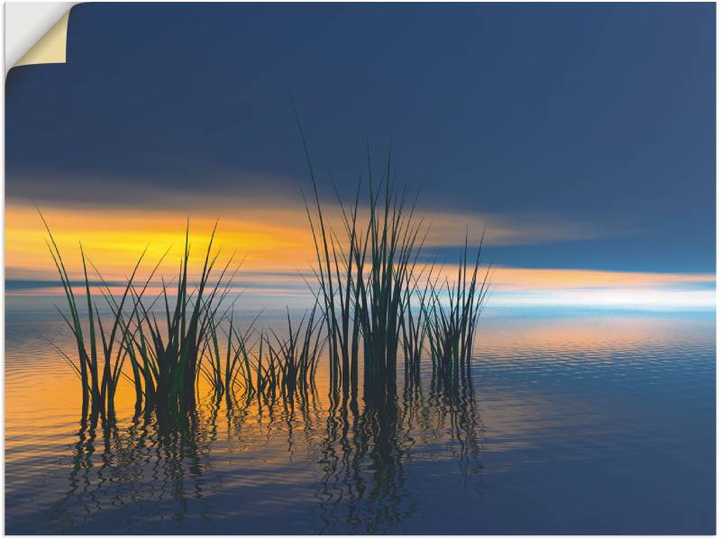 Artland Wandbild »Sonnenuntergang III«, Gewässer, (1 St.), als Leinwandbild, Wandaufkleber in verschied. Grössen von Artland