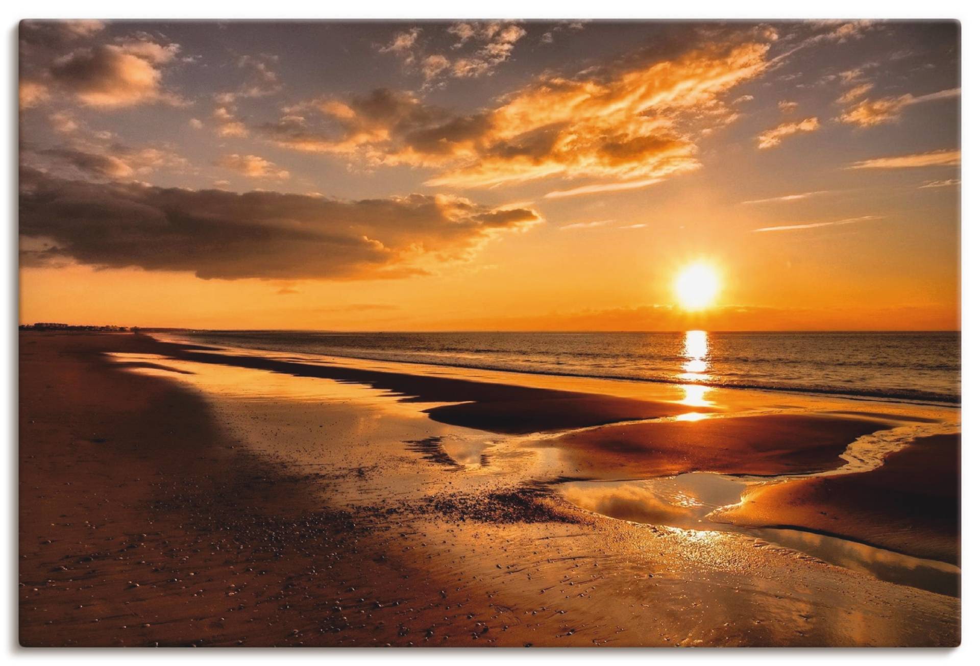 Artland Wandbild »Sonnenuntergang am Mittelmeer«, Strand, (1 St.) von Artland