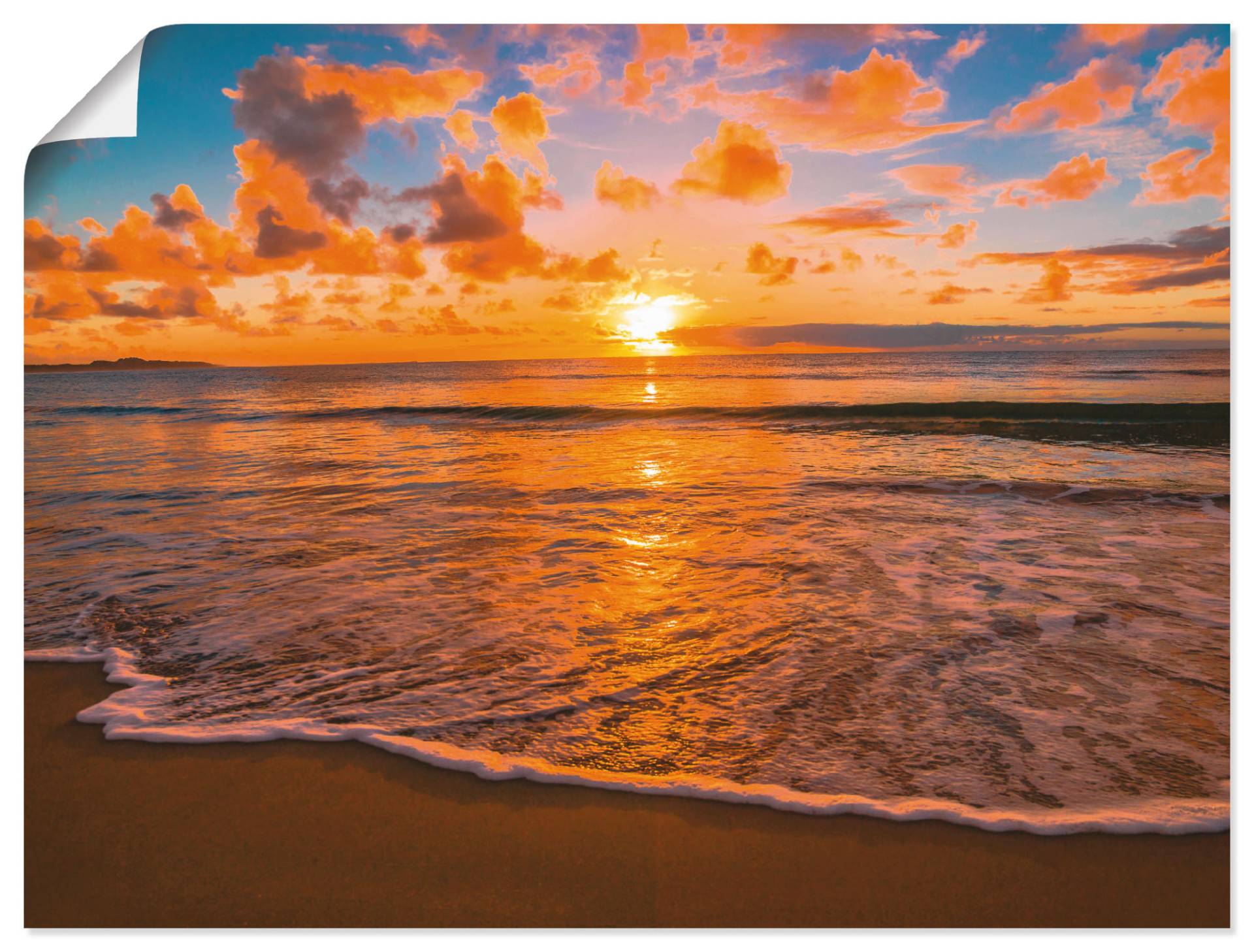 Artland Wandbild »Sonnenuntergang am Strand«, Sonnenaufgang & -untergang, (1 St.), als Leinwandbild, Poster in verschied. Grössen von Artland