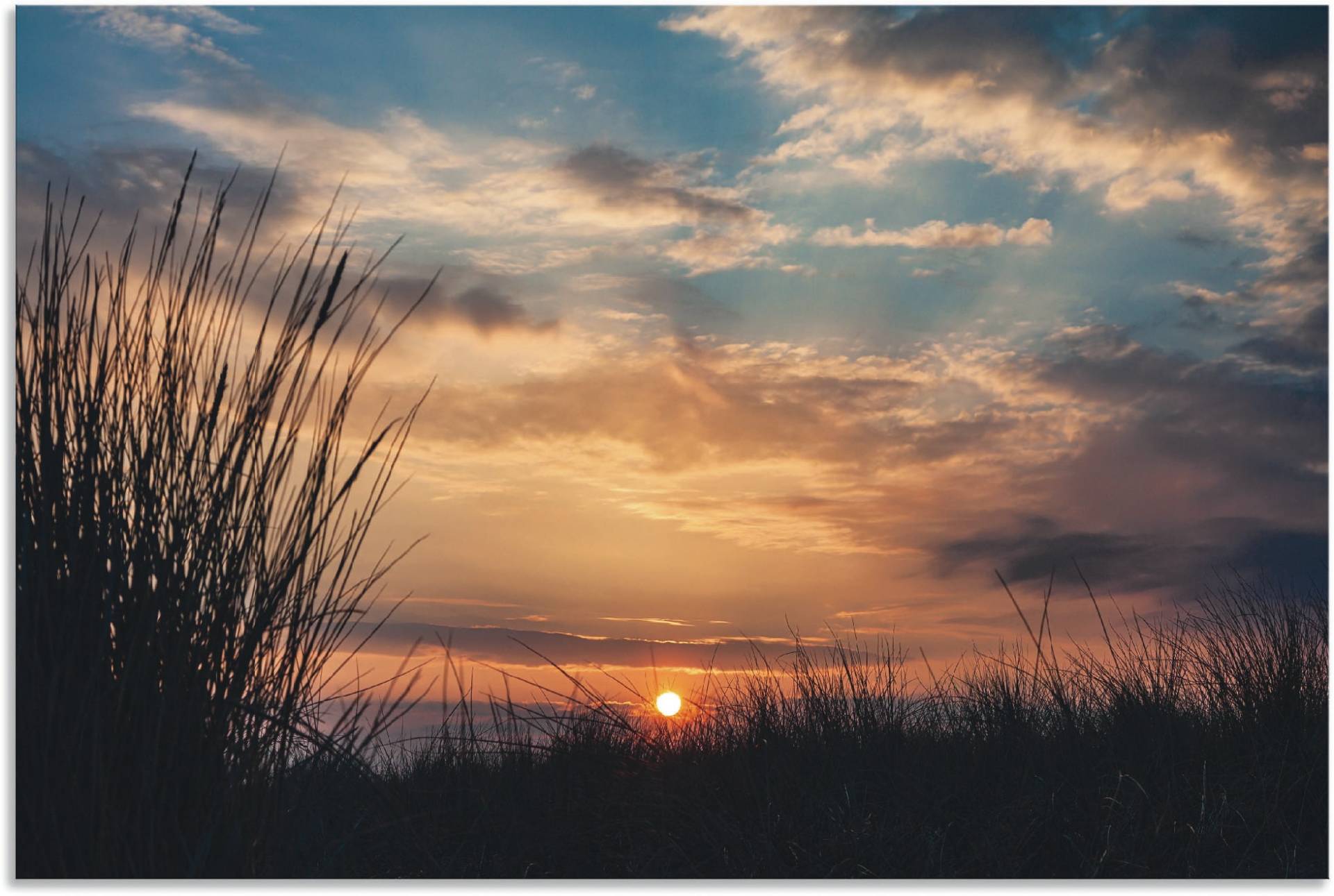 Artland Wandbild »Sonnenuntergang an der Küste Ostsee«, Bilder vom Sonnenuntergang & -aufgang (1 Stück), in vielen Grössen & Produktarten - Alubild / Outdoorbild, Leinwandbild, Poster, Wandaufkleber / Wandtattoo auch für Badezimmer geeignet von Artland