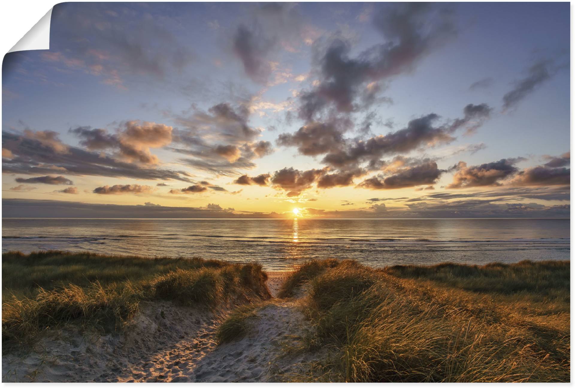 Artland Wandbild »Sonnenuntergang auf Sylt«, Bilder vom Sonnenuntergang & -aufgang, (1 St.), als Leinwandbild, Poster in verschied. Grössen von Artland