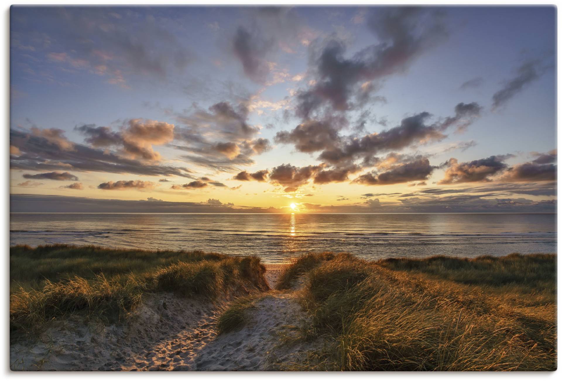 Artland Wandbild »Sonnenuntergang auf Sylt«, Bilder vom Sonnenuntergang & -aufgang, (1 St.), als Leinwandbild, Poster in verschied. Grössen von Artland