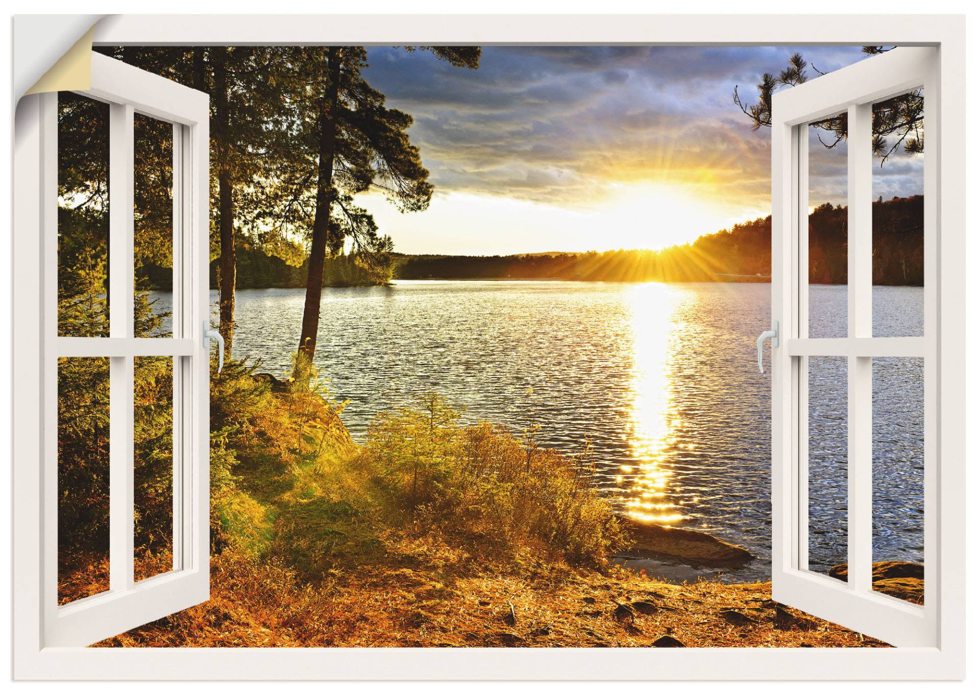 Artland Wandbild »Sonnenuntergang im Algonquin Park«, Fensterblick, (1 St.) von Artland