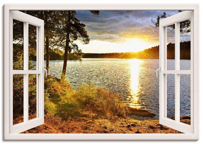 Artland Wandbild »Sonnenuntergang im Algonquin Park«, Fensterblick, (1 St.), als Leinwandbild, Poster, Wandaufkleber in verschied. Grössen von Artland
