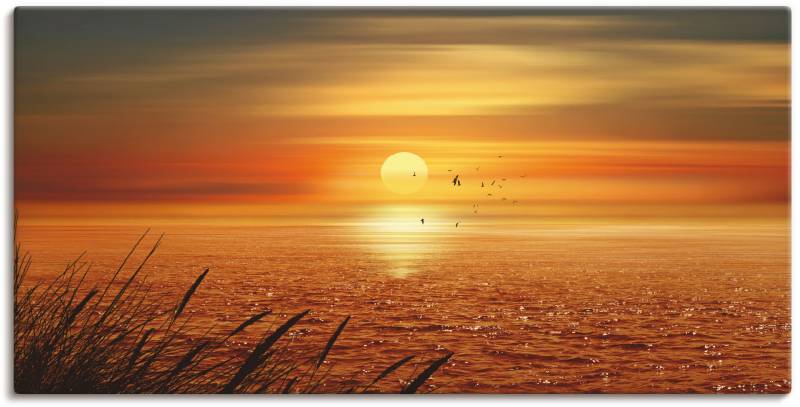 Artland Wandbild »Sonnenuntergang über dem Meer«, Sonnenaufgang & -untergang, (1 St.) von Artland