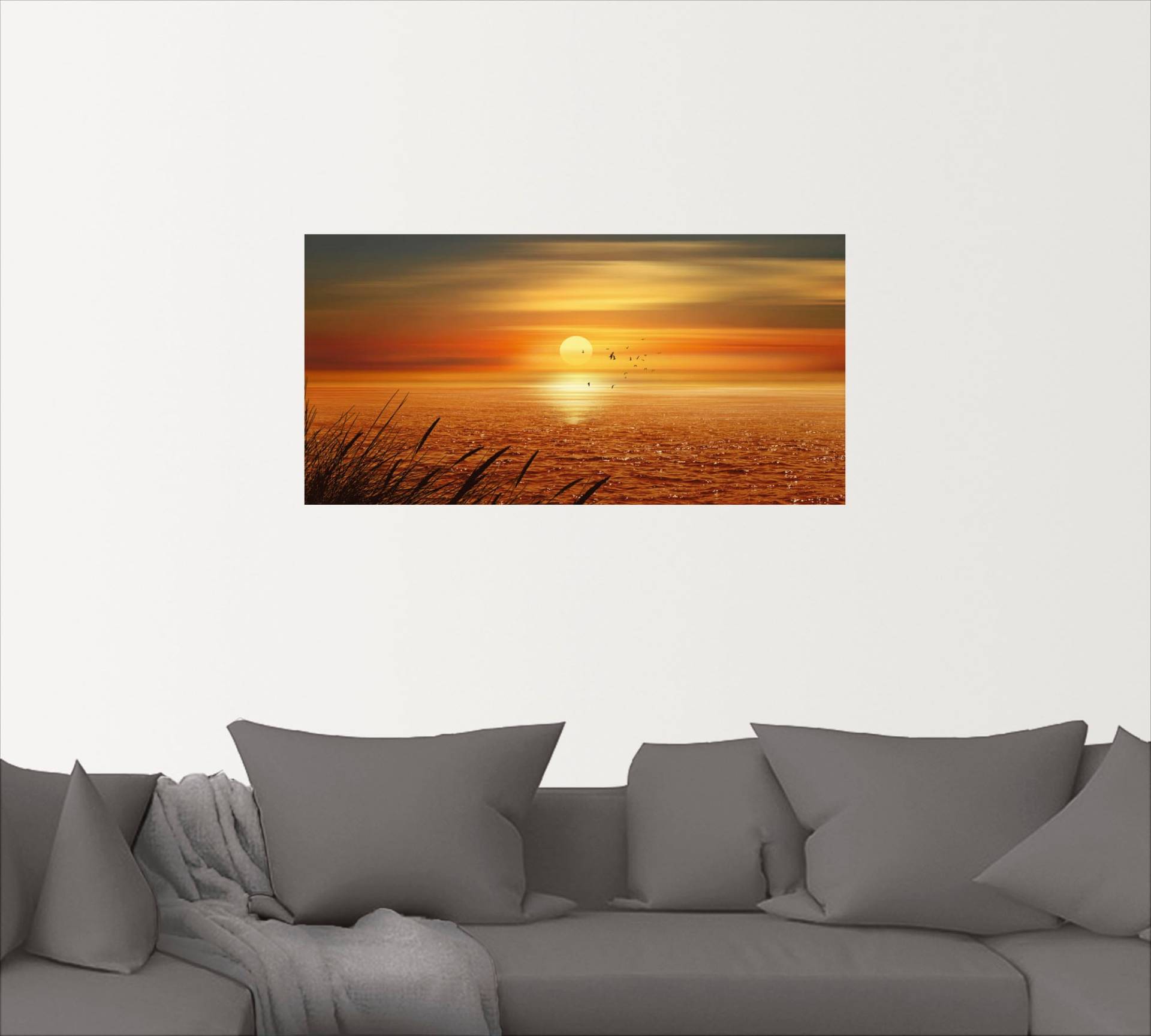 Artland Wandbild »Sonnenuntergang über dem Meer«, Sonnenaufgang & -untergang, (1 St.) von Artland