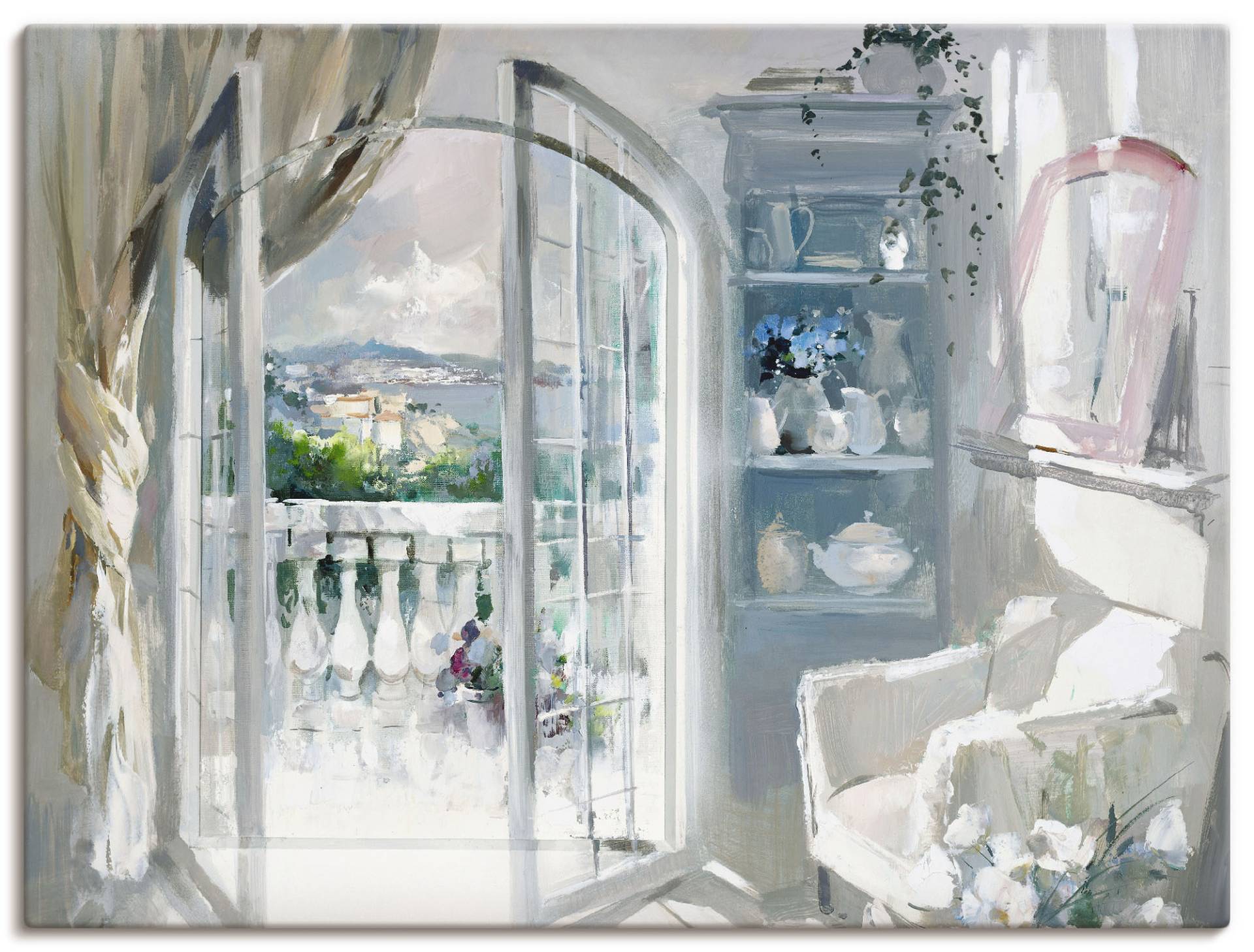 Artland Leinwandbild »Sonniger Raum«, Fensterblick, (1 St.) von Artland