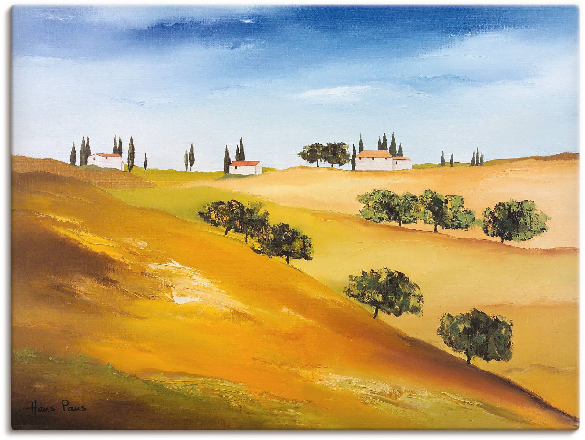 Artland Leinwandbild »Sonniger Tag IV«, Felder, (1 St.), auf Keilrahmen gespannt Artland Leinwandbild »Sonniger Tag IV«, Felder, (1 St.), auf Keilrahmen gespannt von Artland