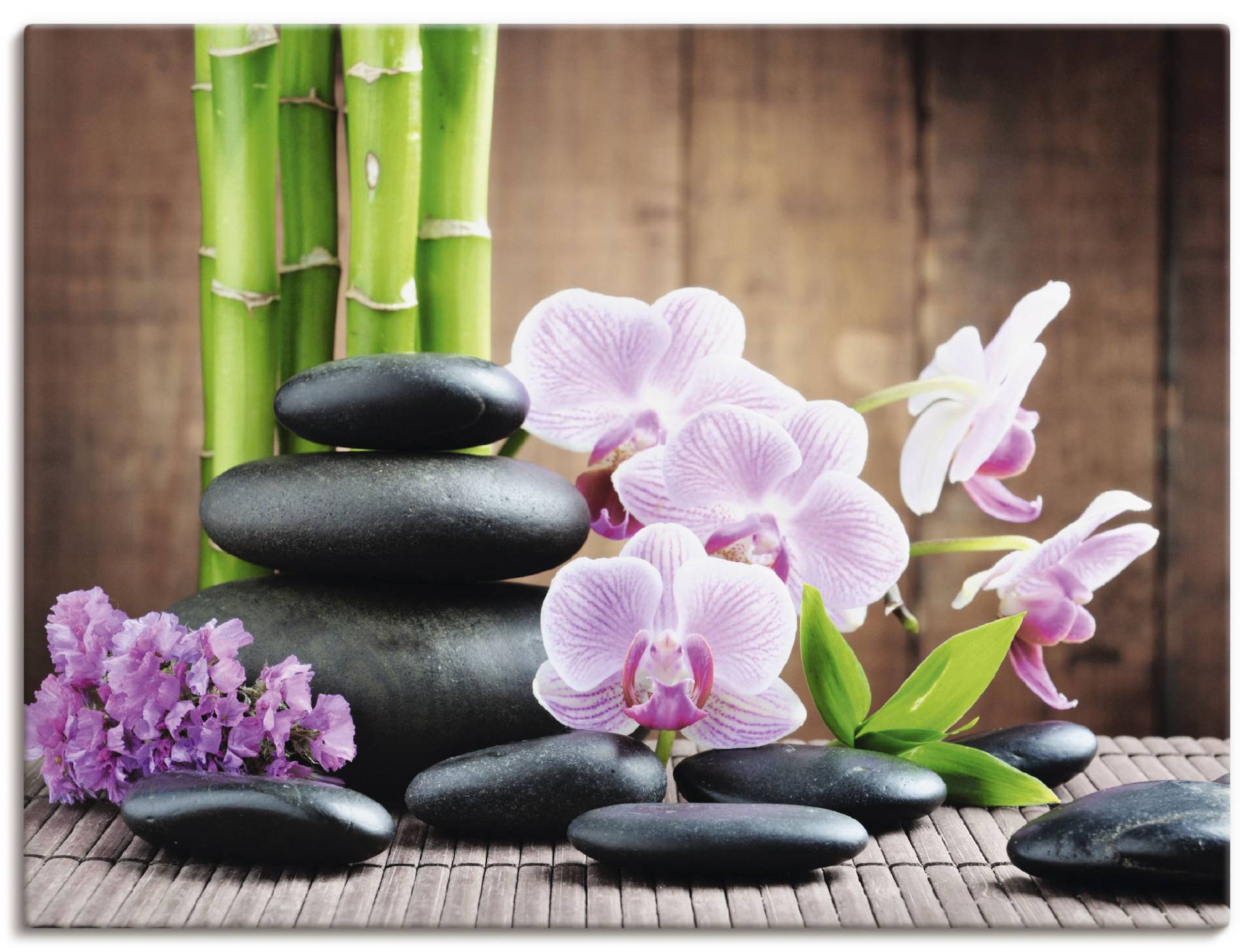 Artland Wandbild »Spa Konzept Zen Steinen Orchideen«, Zen, (1 St.) von Artland