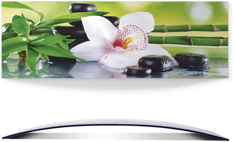 Artland Wandbild »Spa Steine Bambus Zweige Orchidee«, Zen, (1 St.), 3D Optik gebogen von Artland