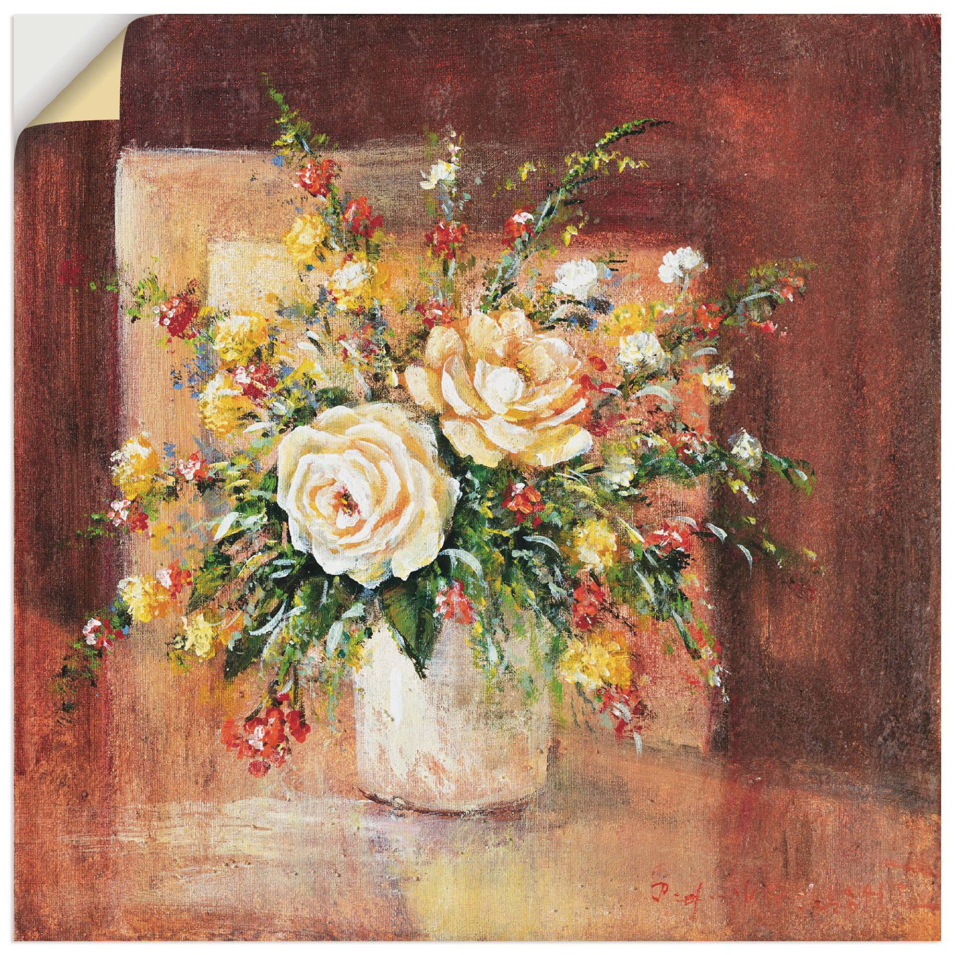 Artland Wandbild »Spanische Blumen II«, Blumen, (1 St.), als Leinwandbild, Wandaufkleber in verschied. Grössen von Artland
