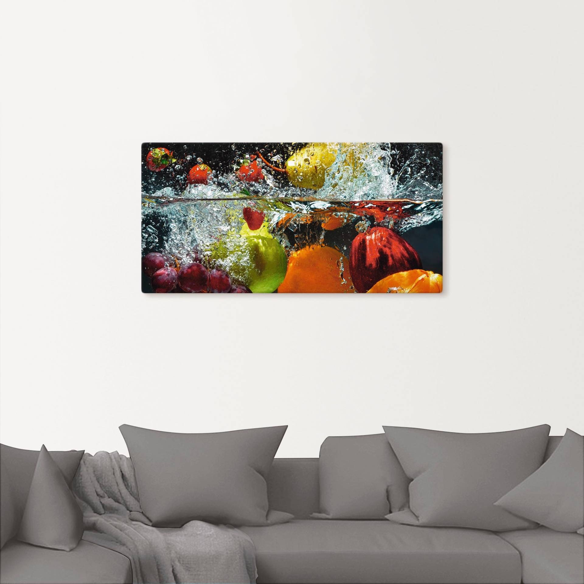 Artland Wandbild »Spritzendes Obst auf dem Wasser«, Lebensmittel, (1 St.) von Artland