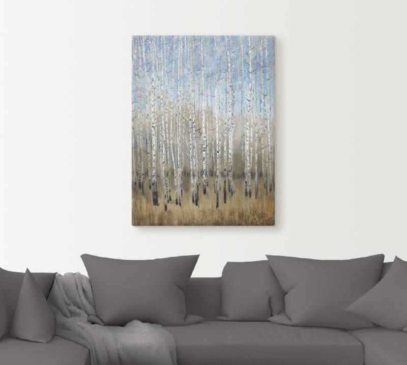 Artland Wandbild »Staubige blaue Birken II«, Wald, (1 St.), als Leinwandbild, Poster in verschied. Grössen von Artland