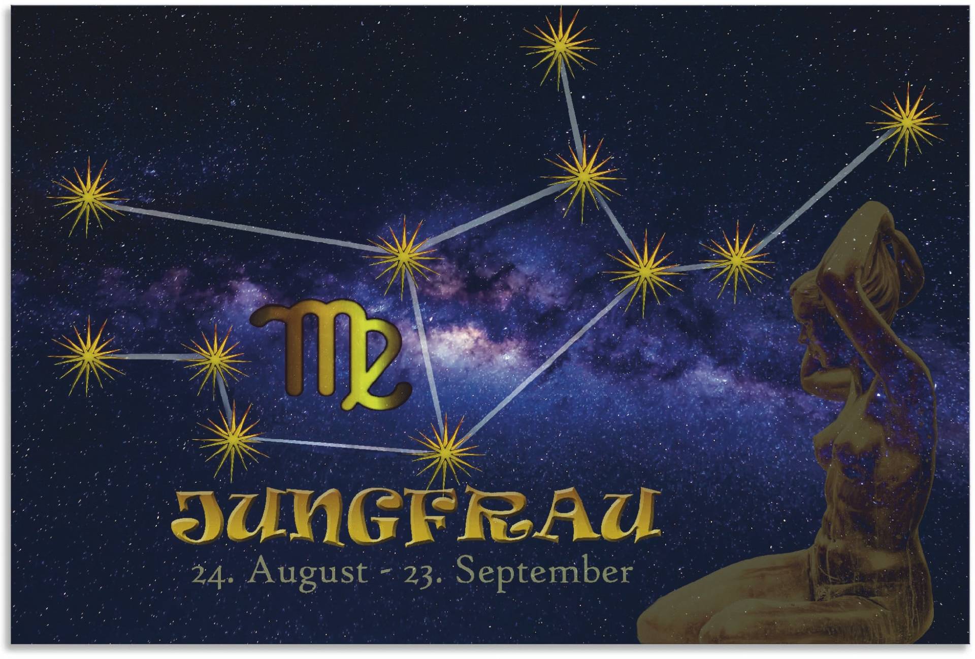 Artland Wandbild »Sternzeichen - Jungfrau«, Bilder von Sternzeichen, (1 St.) von Artland