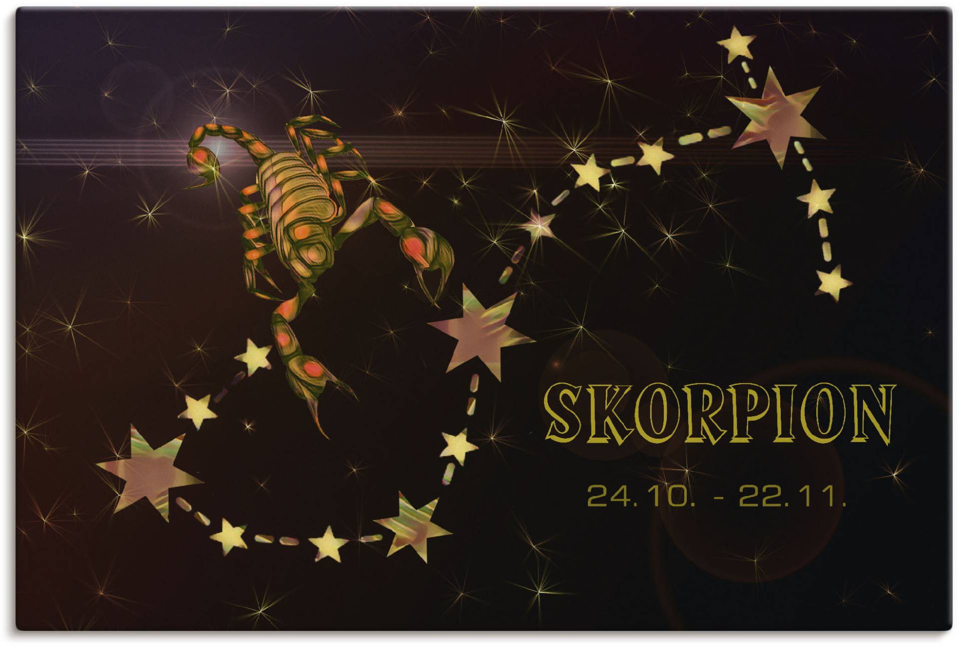 Artland Wandbild »Sternzeichen - Skorpion«, Bilder von Sternzeichen, (1 St.) von Artland
