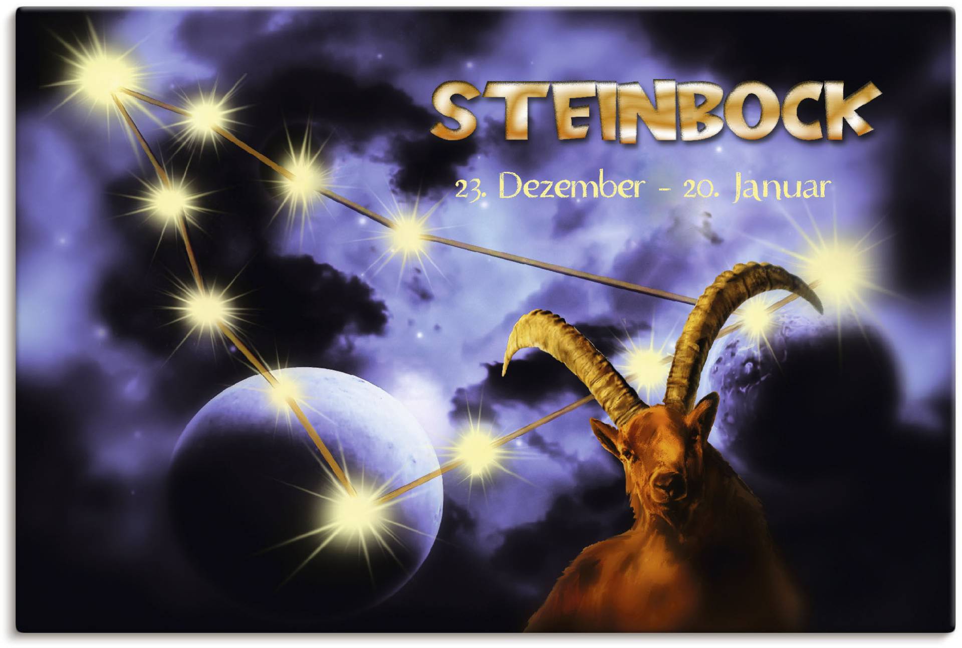 Artland Wandbild »Sternzeichen - Steinbock«, Bilder von Sternzeichen, (1 St.) von Artland