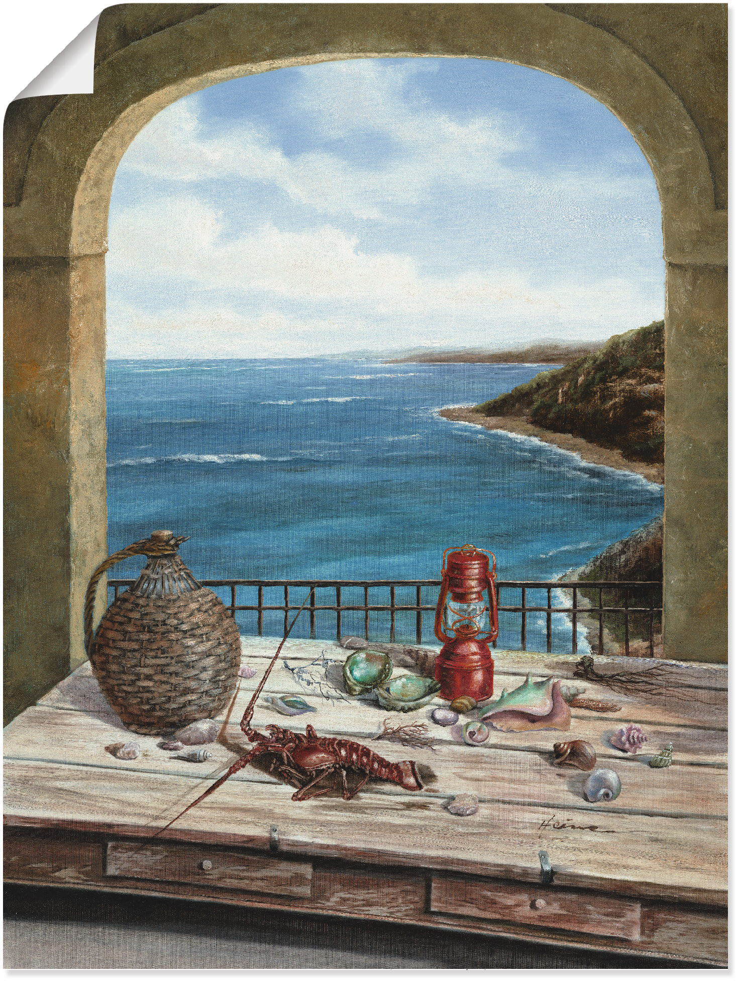 Artland Wandbild »Stillleben am Meer«, Fensterblick, (1 St.), als Alubild, Outdoorbild, Leinwandbild, Poster, Wandaufkleber Artland Wandbild »Stillleben am Meer«, Fensterblick, (1 St.), als Alubild, Outdoorbild, Leinwandbild, Poster, Wandaufkleber von Artland