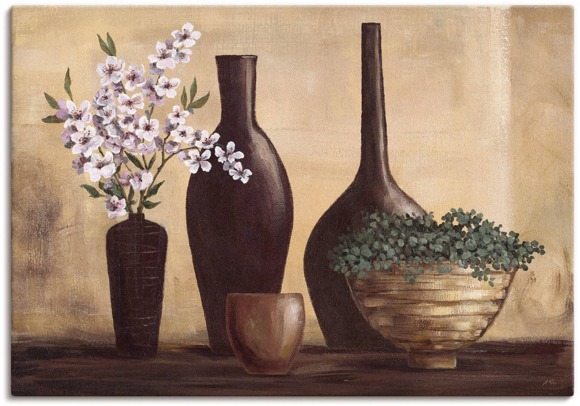 Artland Leinwandbild »Stillleben in Beige II«, Vasen & Töpfe, (1 St.), auf Keilrahmen gespannt Artland Leinwandbild »Stillleben in Beige II«, Vasen & Töpfe, (1 St.), auf Keilrahmen gespannt von Artland