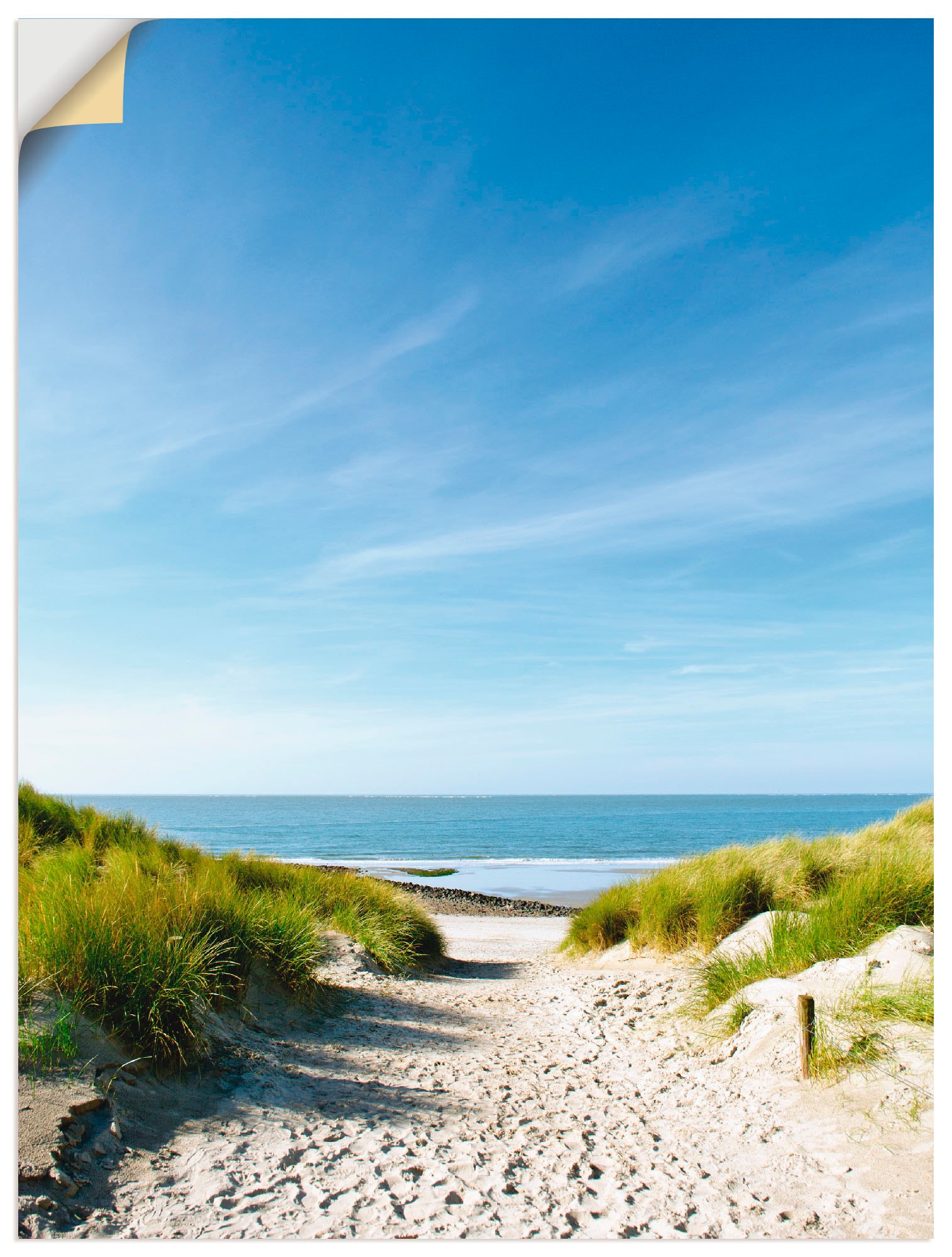 Artland Wandbild »Strand mit Sanddünen und Weg zur See«, Strand, (1 St.), als Alubild, Outdoorbild, Leinwandbild, Poster, Wandaufkleber Artland Wandbild »Strand mit Sanddünen und Weg zur See«, Strand, (1 St.), als Alubild, Outdoorbild, Leinwandbild, Poster, Wandaufkleber von Artland