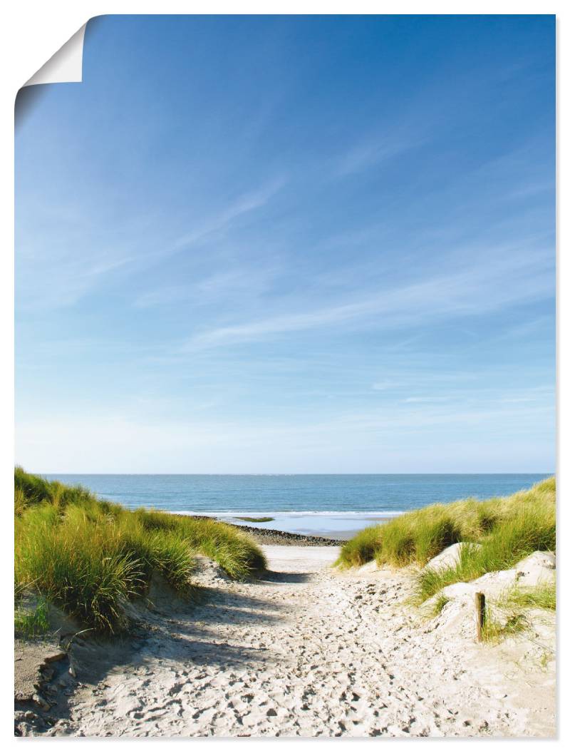 Artland Wandbild »Strand mit Sanddünen und Weg zur See«, Strand, (1 St.) von Artland