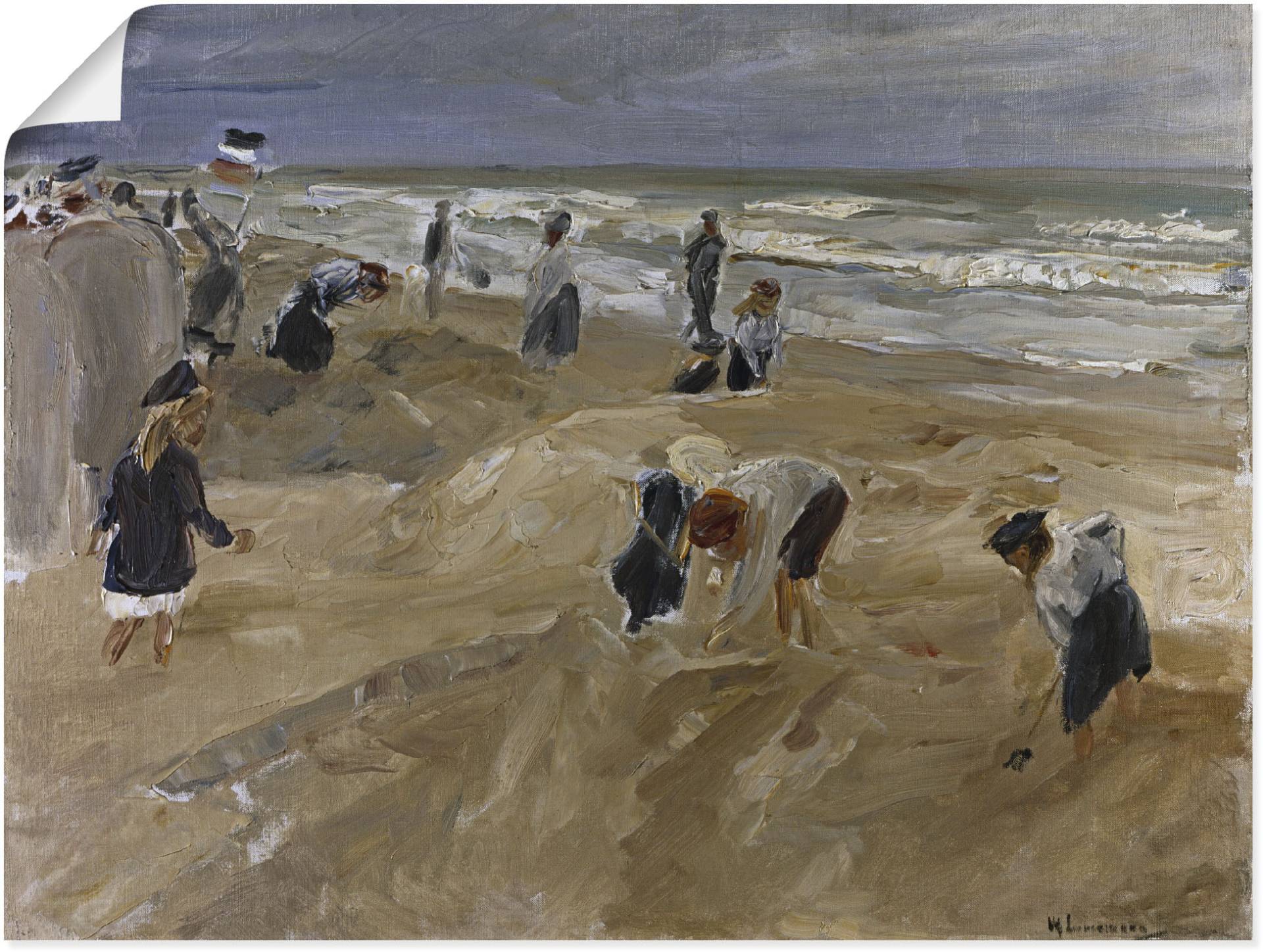 Artland Wandbild »Strandscene in Noordwijk. 1908«, Gruppen & Familien, (1 St.), als Leinwandbild, Wandaufkleber oder Poster in versch. Grössen von Artland