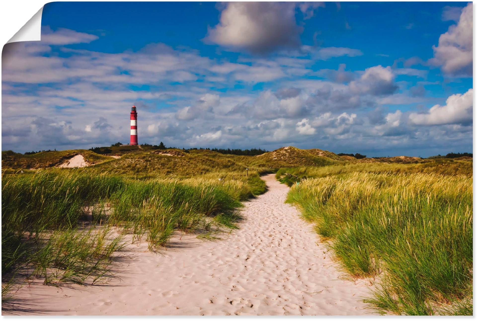 Artland Wandbild »Strandweg zum Leuchtturm - Insel Amrum«, Küste, (1 St.) von Artland