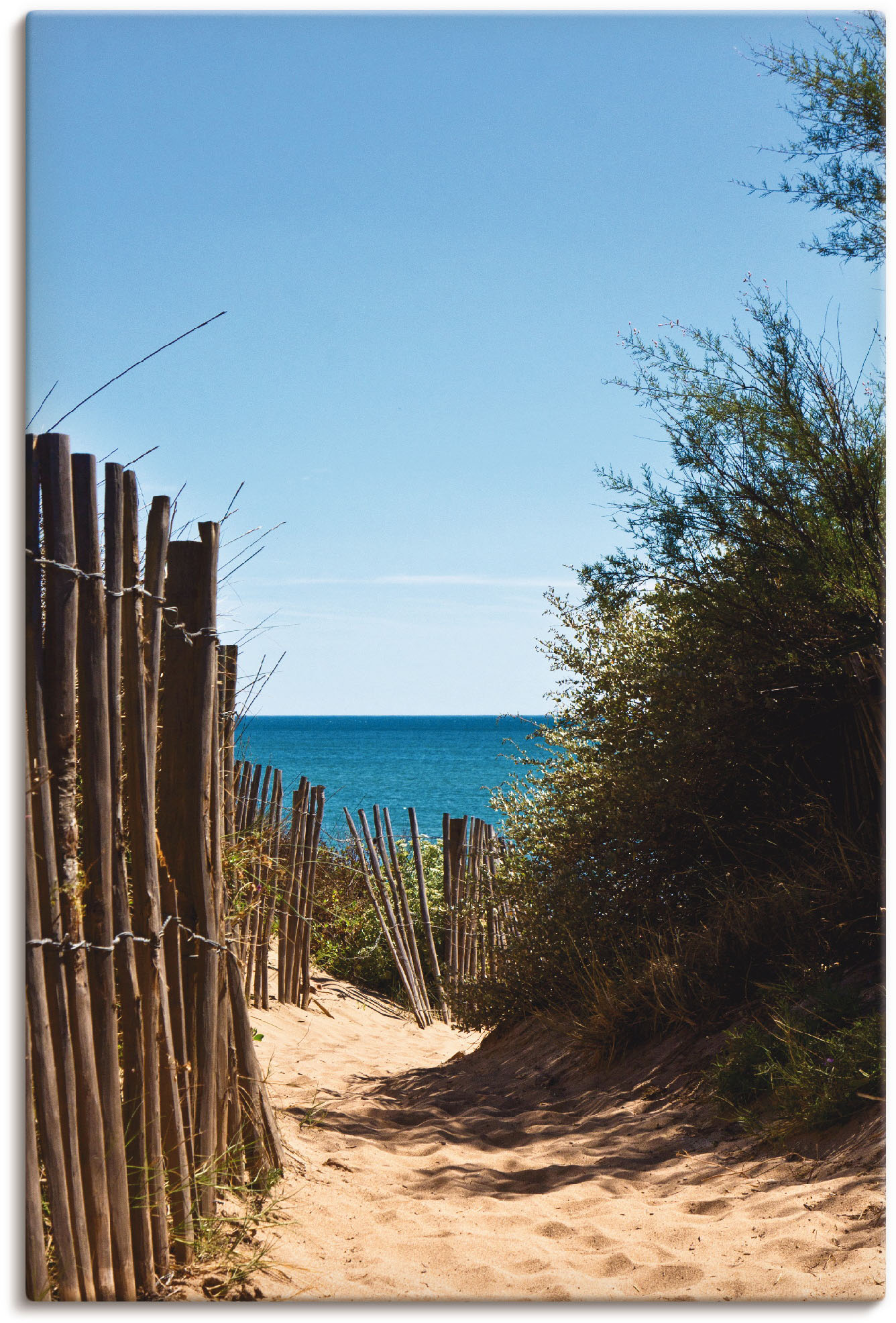 Artland Leinwandbild »Strandzugang zum Serignan Plage«, Strand, (1 St.), auf Keilrahmen gespannt Artland Leinwandbild »Strandzugang zum Serignan Plage«, Strand, (1 St.), auf Keilrahmen gespannt von Artland