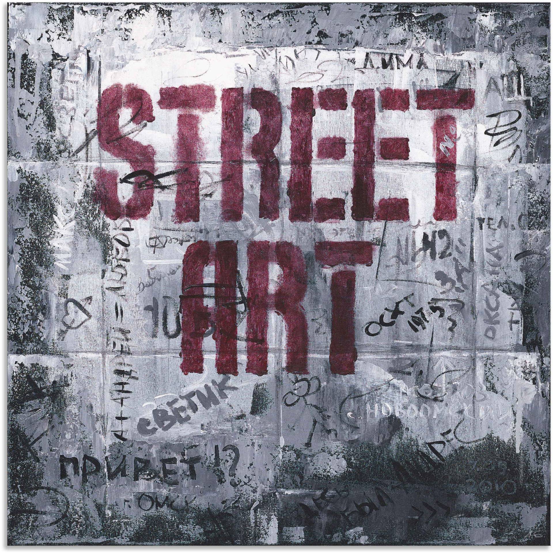 Artland Wandbild »Street Art - Strassenkunst«, Sprüche & Texte, (1 St.) von Artland