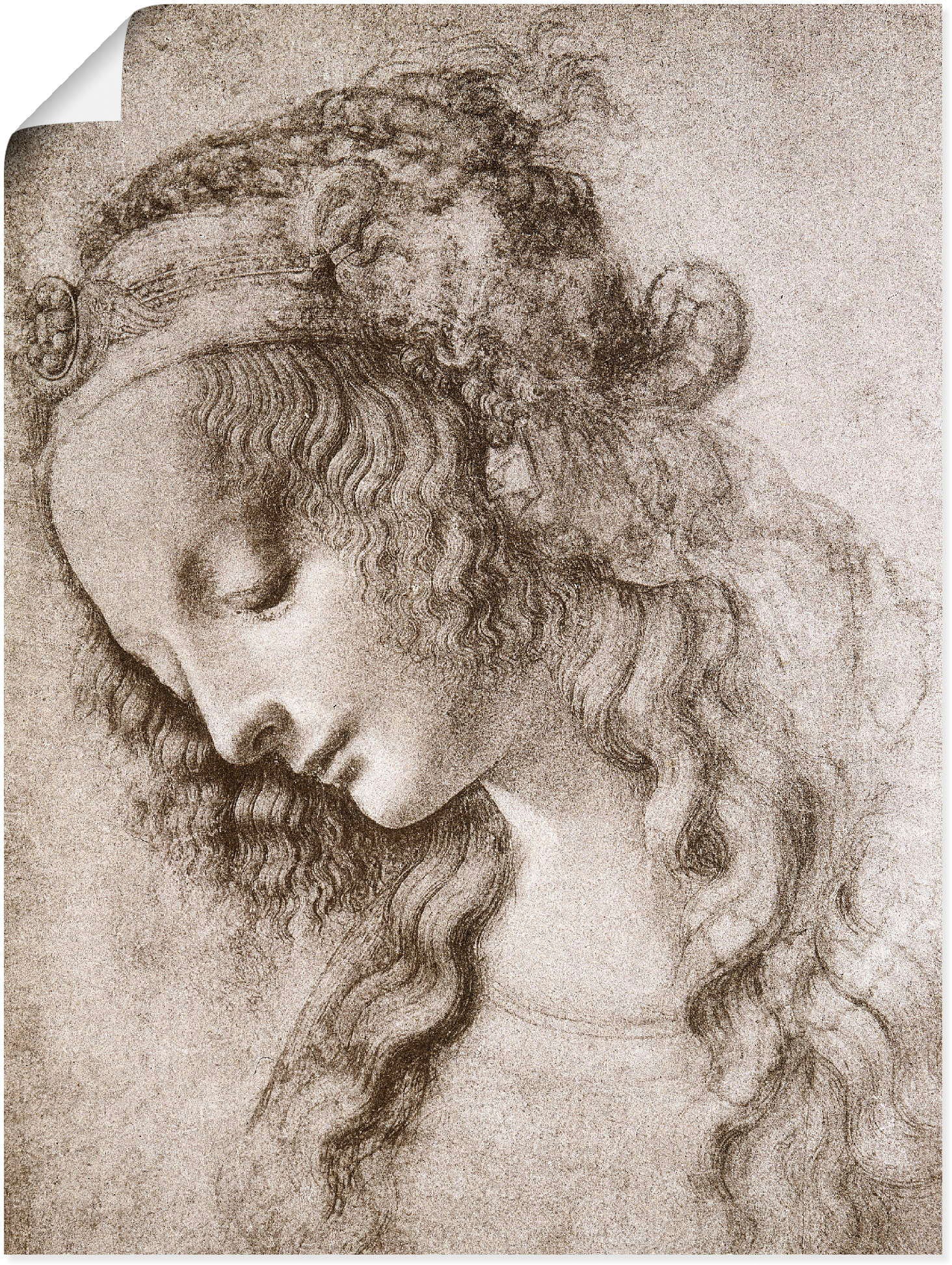 Artland Kunstdruck »Studie des Kopfes der Maria Magdalena.«, Frau, (1 St.) von Artland