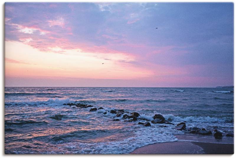 Artland Leinwandbild »Tagesbeginn am schönen Ostseestrand«, Gewässer, (1 St.) von Artland