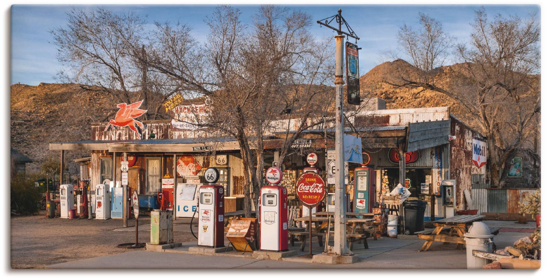 Artland Wandbild »Tankstelle an der Route 66 in Arizona«, Gebäude, (1 St.) von Artland