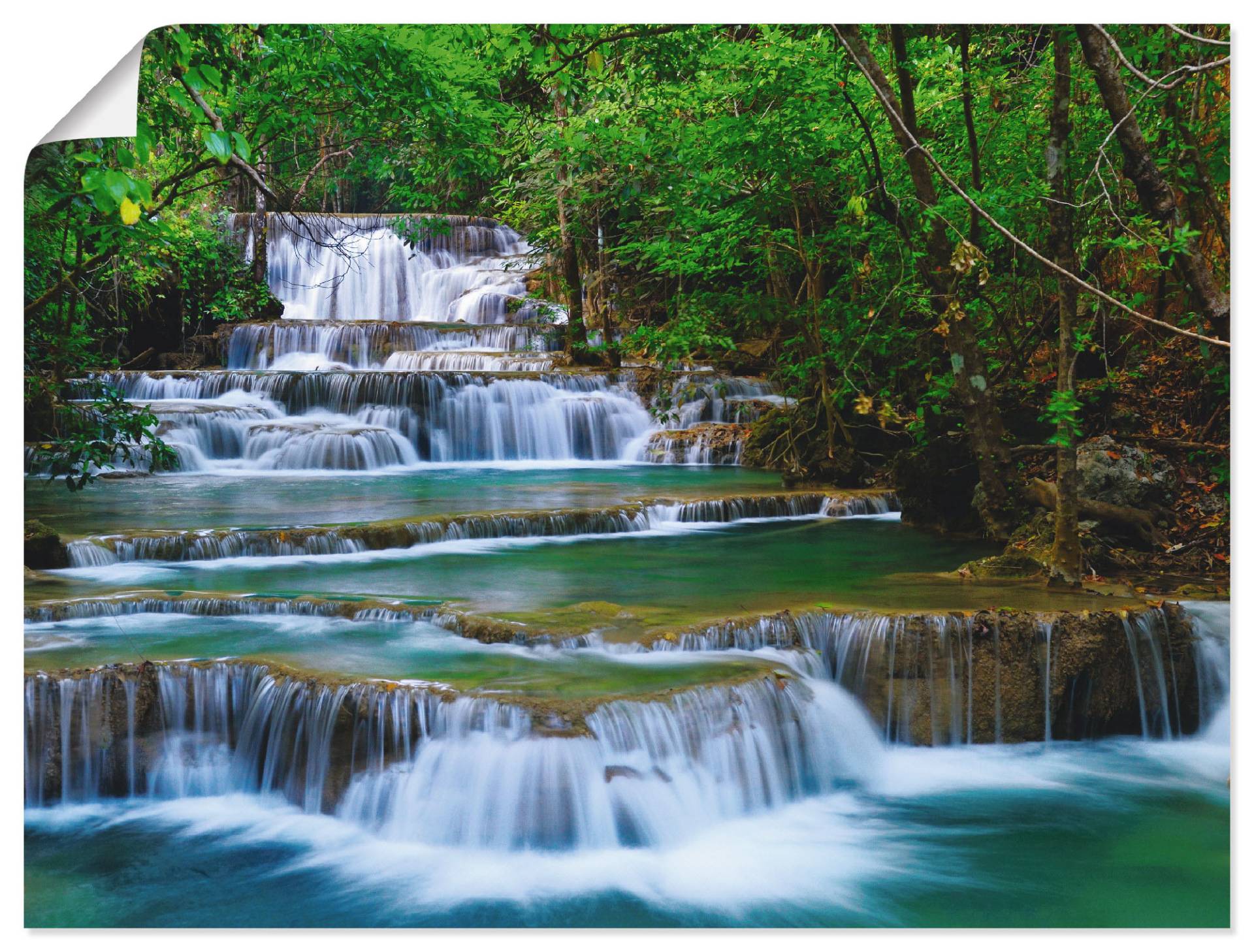 Artland Wandbild »Tiefen Wald Wasserfall«, Gewässer, (1 St.) von Artland