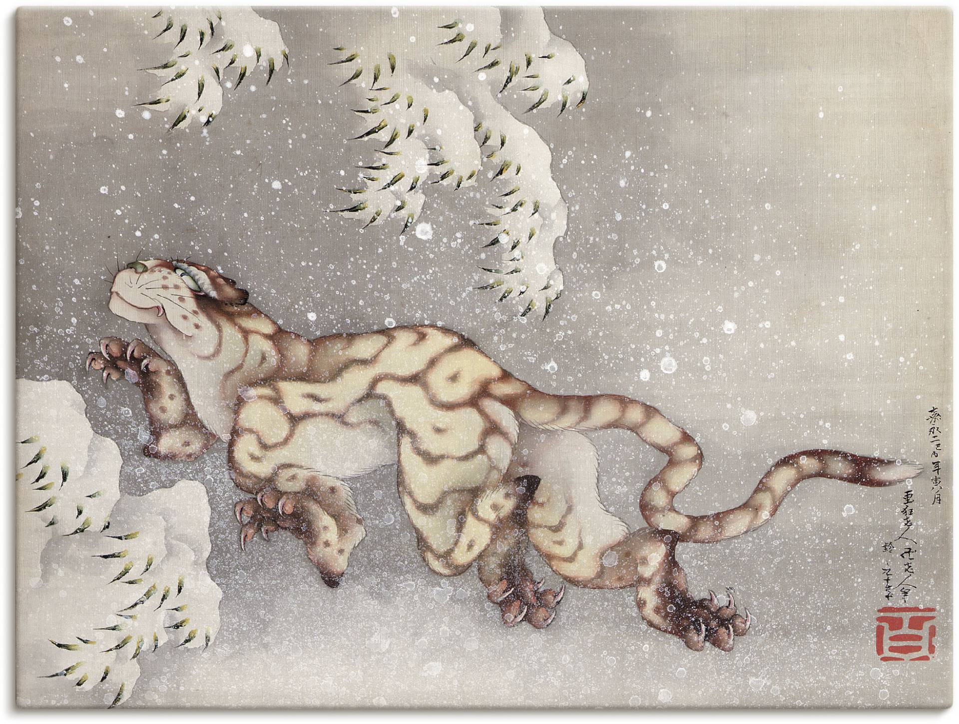Artland Wandbild »Tiger in einem Schneesturm. Edo-Zeit«, Wildtiere, (1 St.), als Leinwandbild, Wandaufkleber in verschied. Grössen Artland Wandbild »Tiger in einem Schneesturm. Edo-Zeit«, Wildtiere, (1 St.), als Leinwandbild, Wandaufkleber in verschied. Grössen von Artland