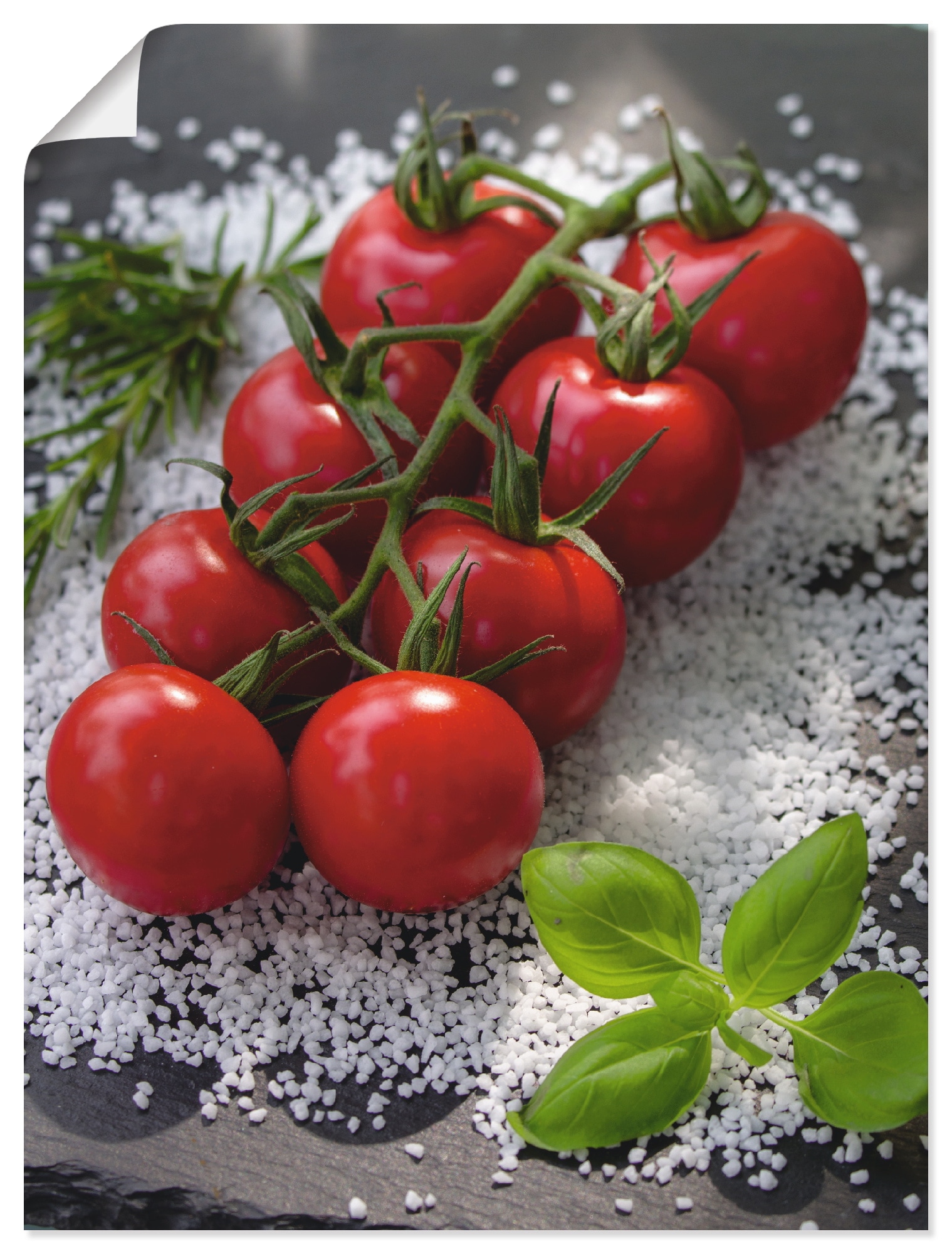 Artland Wandbild »Tomaten Rispe auf Salz«, Lebensmittel, (1 St.) von Artland