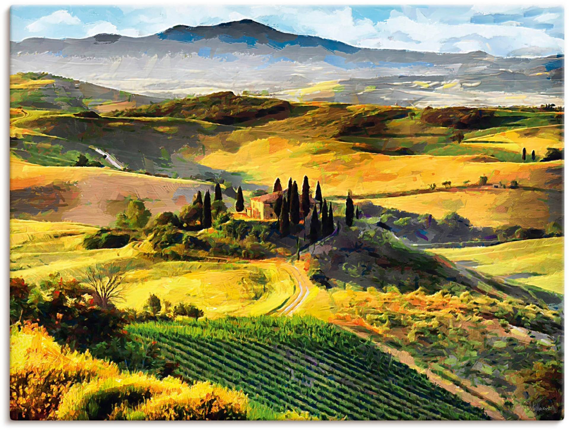 Artland Wandbild »Toskana von oben«, Bilder von Europa, (1 St.), als Leinwandbild, Poster in verschied. Grössen von Artland