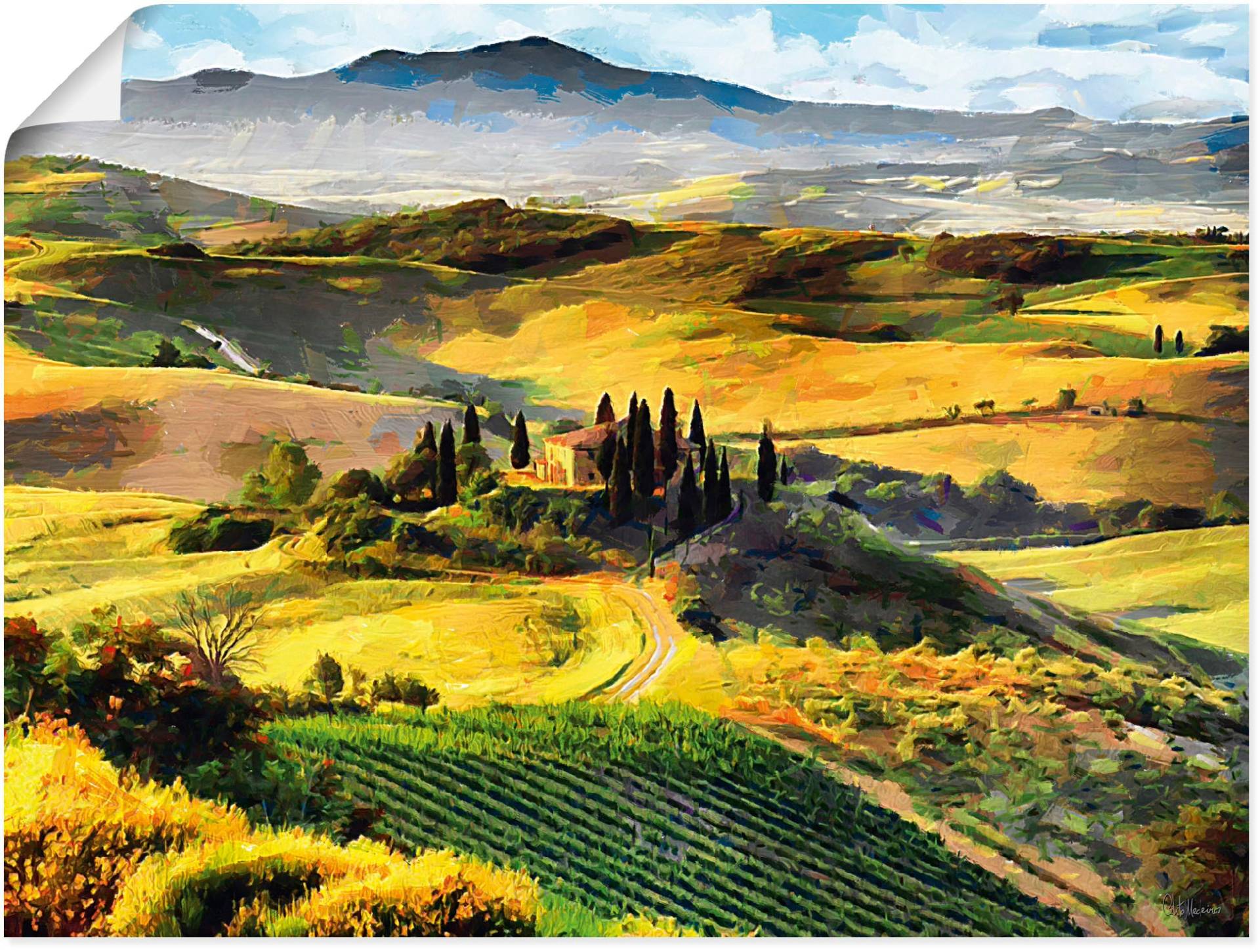 Artland Wandbild »Toskana von oben«, Bilder von Europa, (1 St.) von Artland