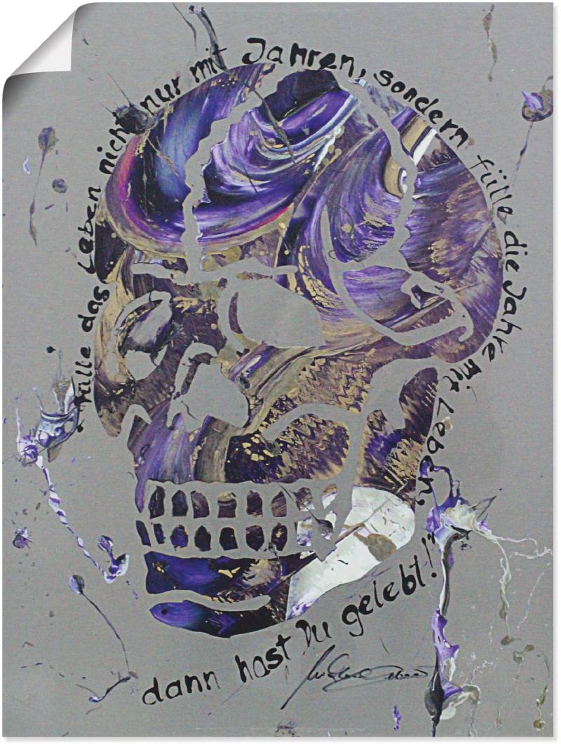 Artland Wandbild »Totenkopf 3«, Körper, (1 St.), als Leinwandbild, Wandaufkleber in verschied. Grössen von Artland