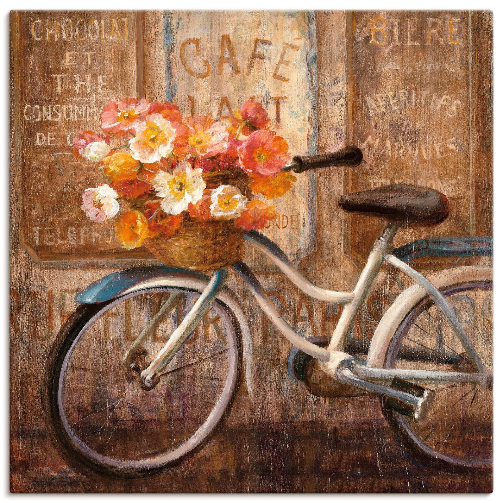 Artland Wandbild »Triff mich im Cafe II«, Fahrräder, (1 St.) von Artland