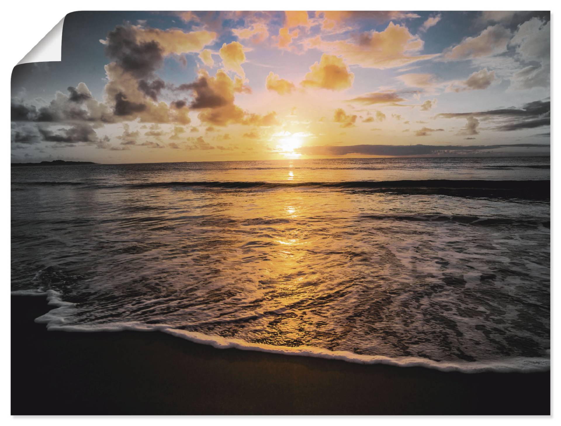 Artland Poster »Tropischer Sonnenuntergang am Strand«, Sonnenaufgang & -untergang, (1 St.) von Artland