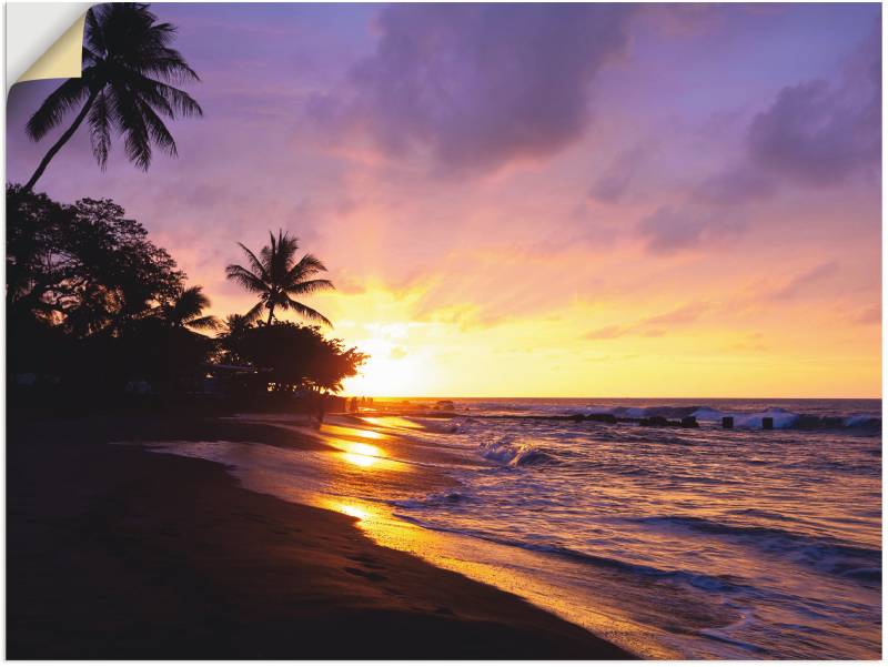 Artland Wandbild »Tropischer Strand«, Sonnenaufgang & -untergang, (1 St.), als Alubild, Outdoorbild, Leinwandbild, Poster, Wandaufkleber von Artland